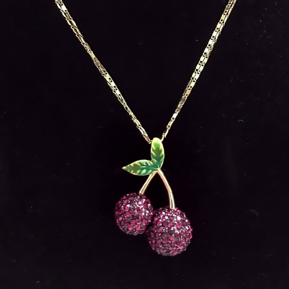 Betsey Johnson Calypso Cherry Necklace